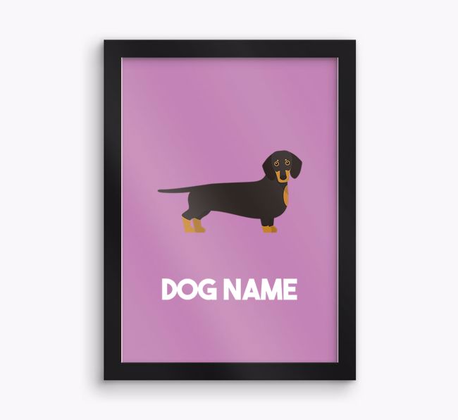 Dog Name & Profile: Personalised {breedFullName} Framed Print